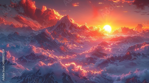 Mountain Sunrise Scenery: A New Day Begins