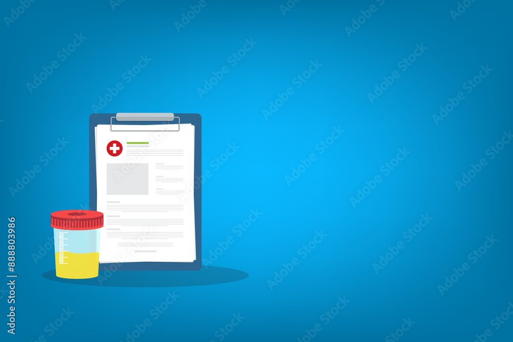 urine test for medical and healthcare. Illustration for websites, landing pages, mobile applications, posters and banners. urine test for medical and healthcare. Illustration for websites, landing pages, mobile applications, posters and banners.
