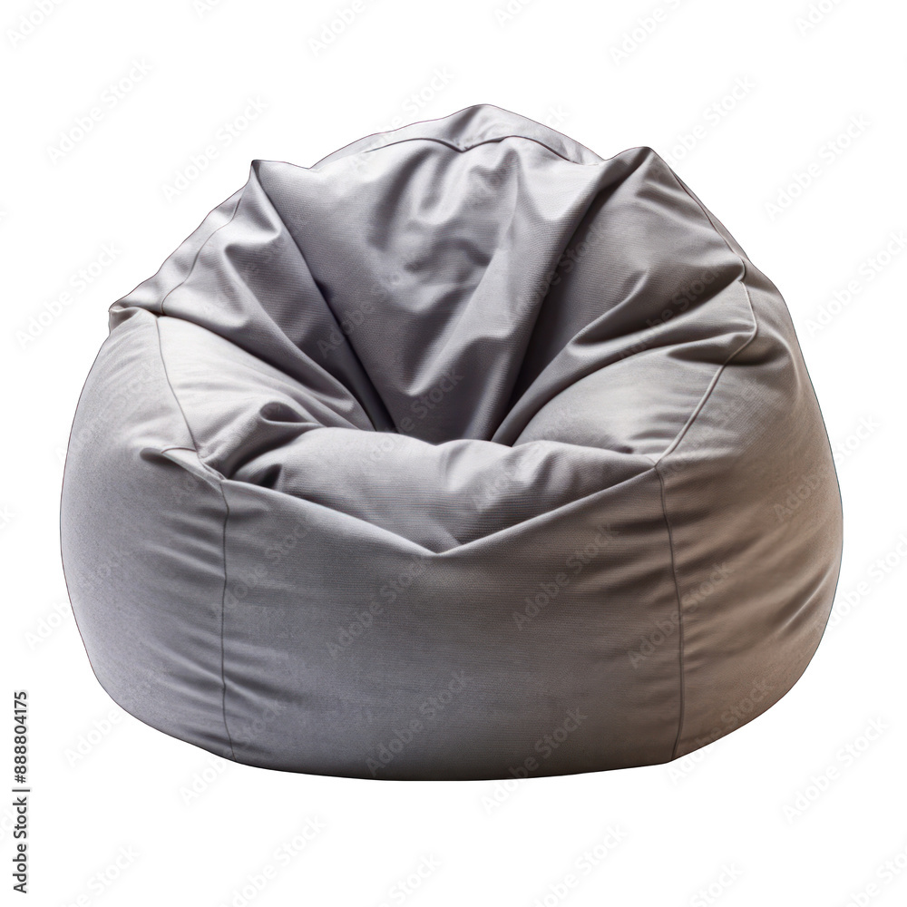 Gray plain beanbag isolated on transparent background Gray plain beanbag isolated on transparent background