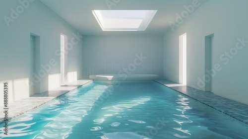 Minimalist Indoor Swimming Pool © A Denny Syahputra