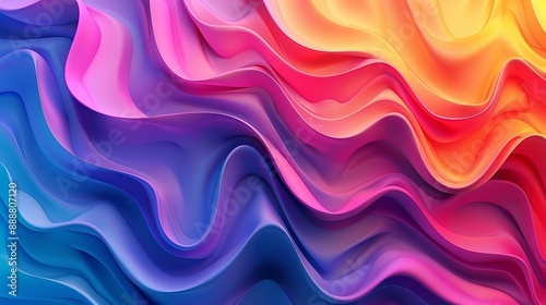 Abstract Colorful Wavy Pattern