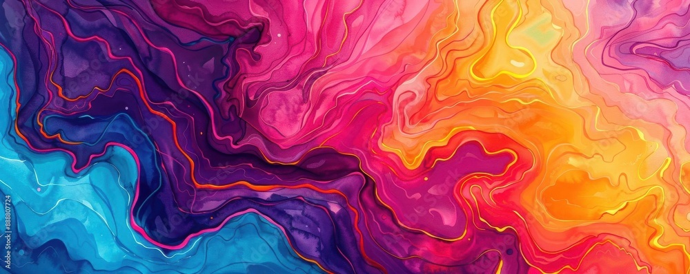 Abstract colorful swirling background with blue, purple, pink and yellow. Poster art, website, and media decor. Commercial use, 300 dpi. Abstract colorful swirling background with blue, purple, pink and yellow. Poster art, website, and media decor. Commercial use, 300 dpi.