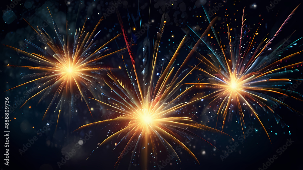 Fototapeta premium Abstract background that illustrates of an Firework explosion theme