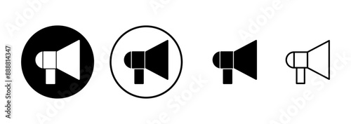 Megaphone icon vector isolated on white background. Loudspeaker icon vector. Volume icon