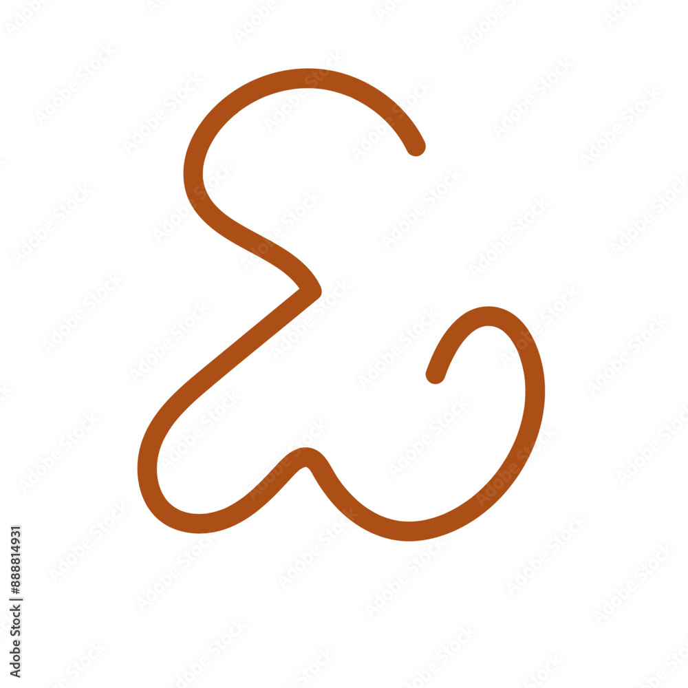 Naklejka premium Squiggle abstract shapes vector line