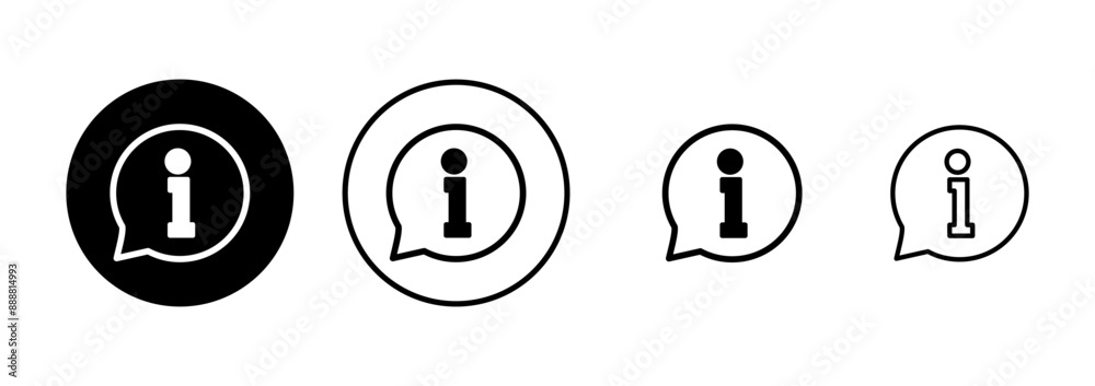 Information icon vector isolated on white background. Info sign. About us Information icon vector isolated on white background. Info sign. About us