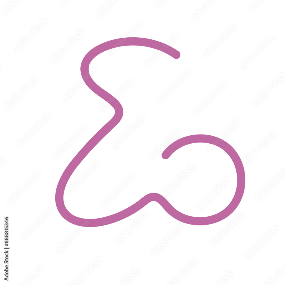 Squiggle abstract shapes vector line