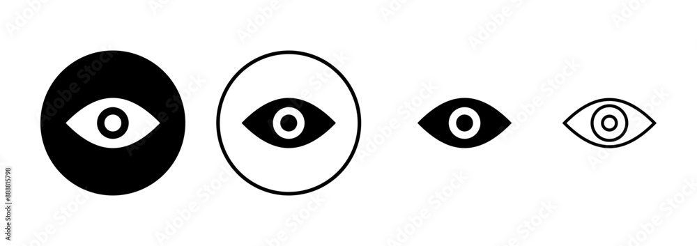 Eye icon vector isolated on white background. Look and Vision icon. Eye vector icon Eye icon vector isolated on white background. Look and Vision icon. Eye vector icon