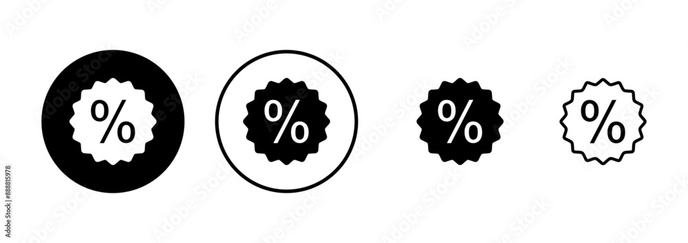 Discount icon vector isolated on white background. Discount tag icon. Discount icon vector isolated on white background. Discount tag icon.