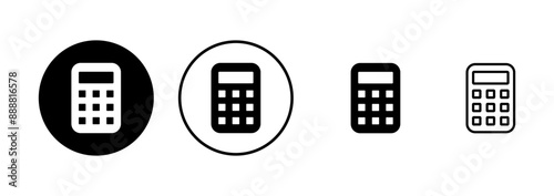 Calculator icon vector isolated on white background. Calculator vector icon. Accounting icon