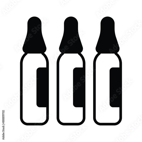 Well designed icon of ampoules in modern style