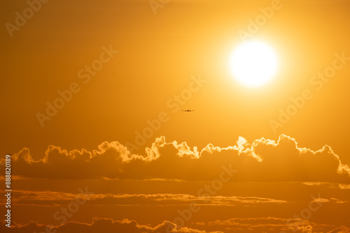 sunset over the mountains