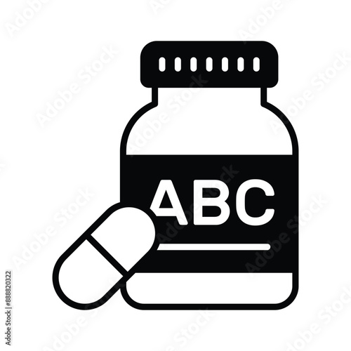 Check this amazing icon of multivitamin pills jar, premium quality vector