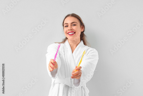 Beautiful young woman with ...