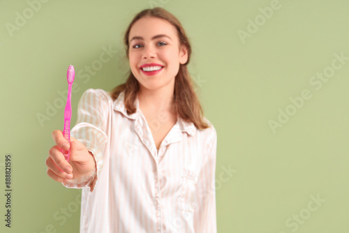 Beautiful young woman with ...