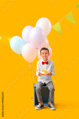 Cute little boy with Birthd...
