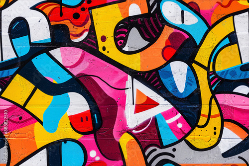 Wallpaper Mural urban culture street art design vibrant bold graffiti abstract background Torontodigital.ca