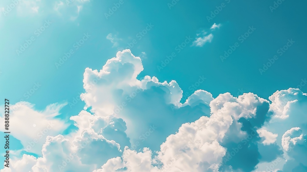 Vivid clouds in a blue sky with ample copy space Vivid clouds in a blue sky with ample copy space
