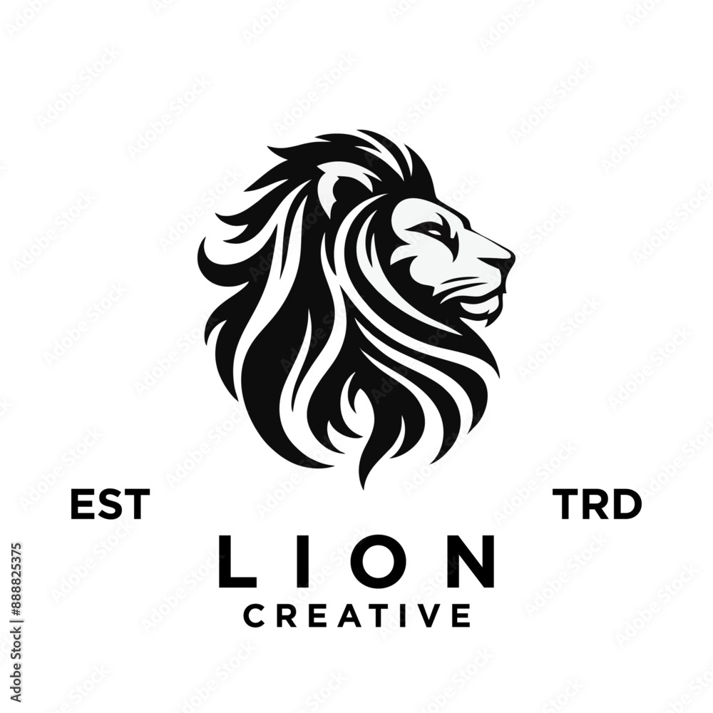 Lion head logo icon design illustration Lion head logo icon design illustration