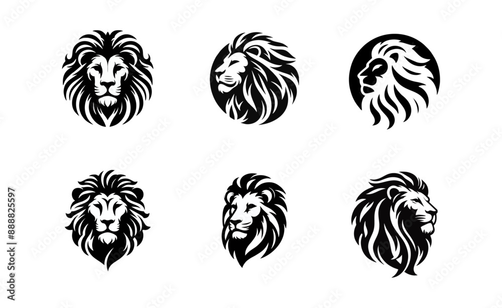 Lion head logo icon design illustration Lion head logo icon design illustration