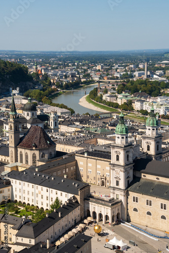 View from Hohensalzburg Castle above the city of Saltzburg in Austria. Salzburg photo