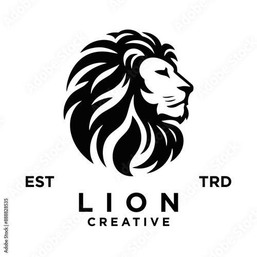 Lion head logo icon design illustration