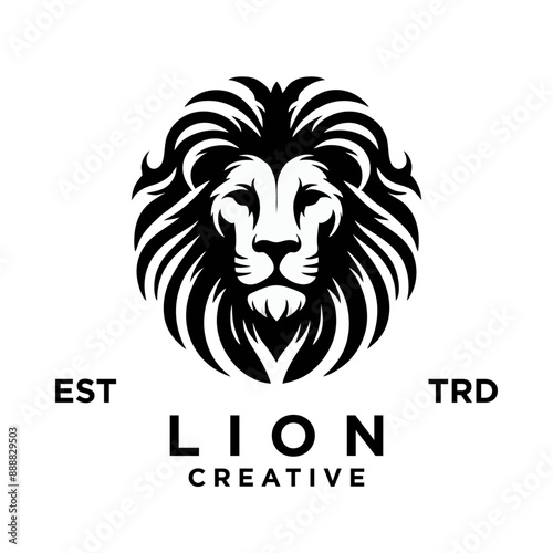 Lion head logo icon design illustration