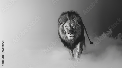 lion, black and white photo, black and white lion portrait