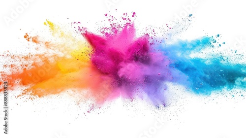 Abstract Colorful Explosion of Powder