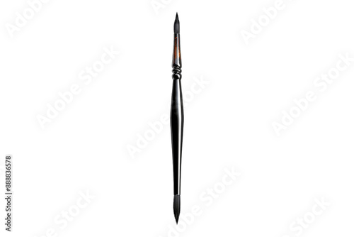 Artist Grasps paintbrush isolated on transparent background