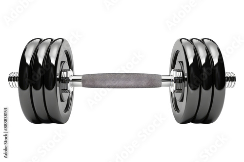 Barbell isolated on transparent background photo