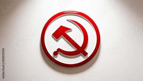 Free Download Hammer and sickle golden emblem on a white background, Sickle and the star of communism, Emblem of the USSR, Symbol of communism - GFXLoad