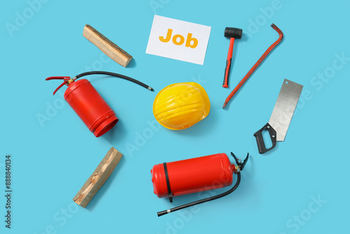 Paper with word JOB and fir...