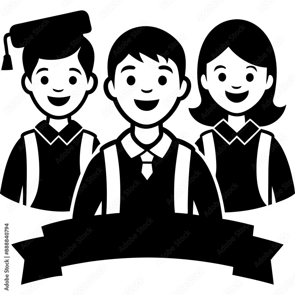 Group of pupils with backpacks wearing a school uniform