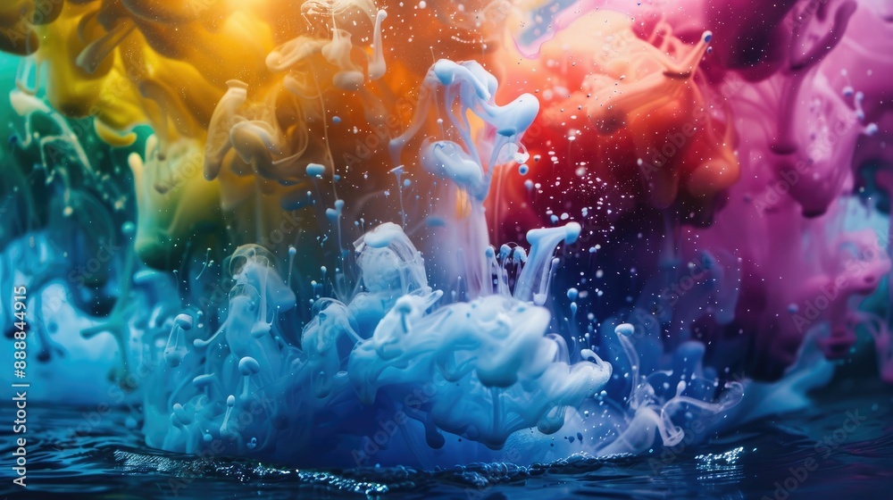 Obraz premium Colors blending in water