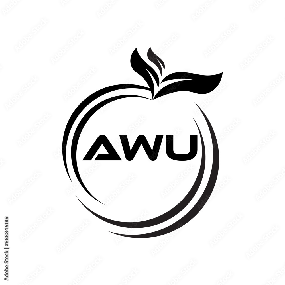 AWU letter logo Design. AWU Simple and modern monogram logo. Abstract Alphabet vector Design. AWU letter logo Design. AWU Simple and modern monogram logo. Abstract Alphabet vector Design.