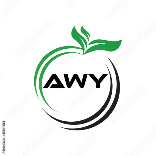 AWY letter logo Design. AWY Simple and modern monogram logo. Abstract Alphabet vector Design. photo