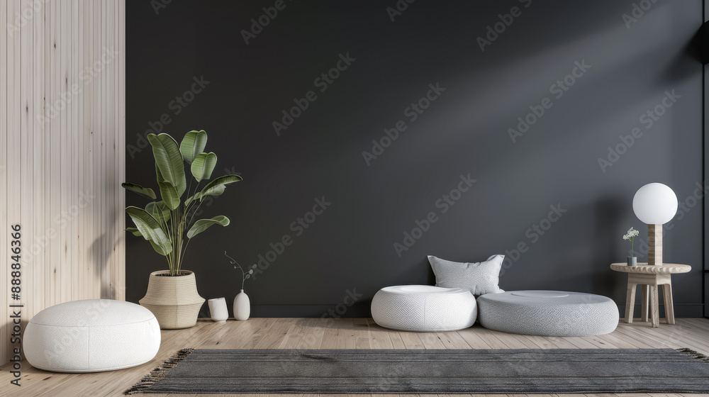 Serene property interiors with minimal furniture and relaxing arrangements together with day lighting. Residential Real Estate interiors with oriental vibes. Serene property interiors with minimal furniture and relaxing arrangements together with day lighting. Residential Real Estate interiors with oriental vibes.