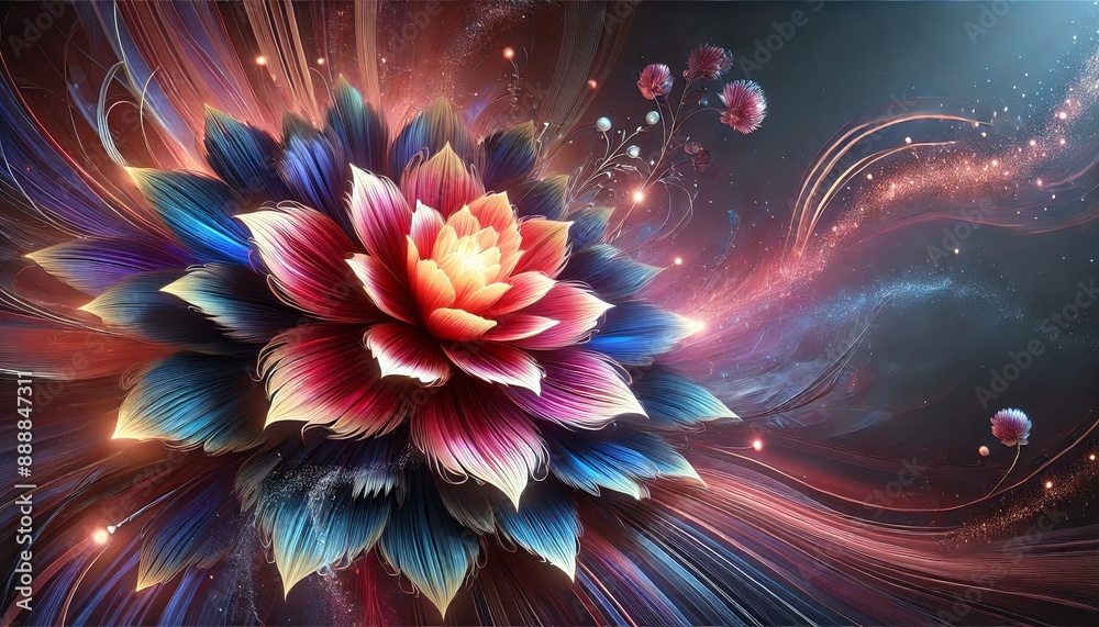 vivid flower background illustration