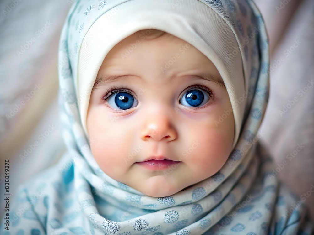 Adorable Baby with Big Blue Eyes. Adorable Baby with Big Blue Eyes.