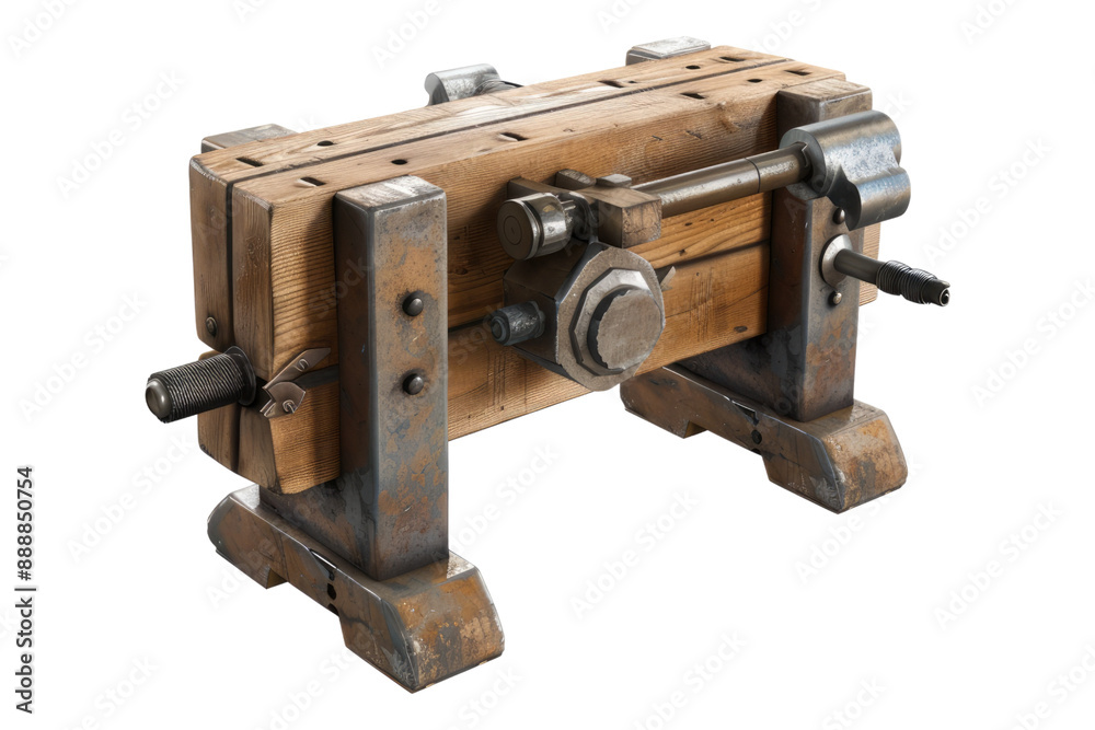 Bench vise isolated on transparent background Bench vise isolated on transparent background