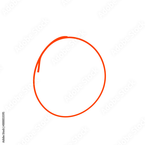 Hand drawn red circles. Highlight round frames