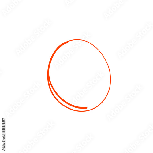 Hand drawn red circles. Highlight round frames