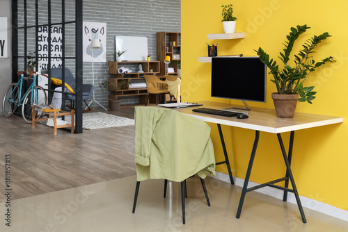 Modern home office interior...