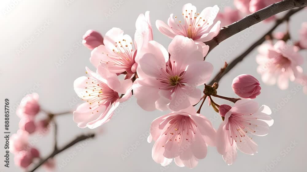 Sophisticated close-up of a pink cherry blossom Sophisticated close-up of a pink cherry blossom