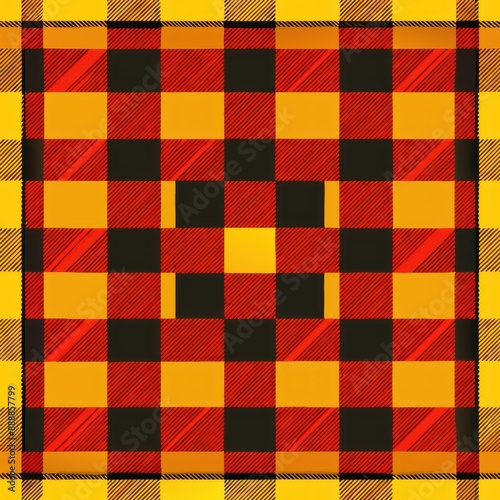 Wallpaper Mural  seamless pattern of oversized gingham checks, for a bold and modern twist, Generative AI Torontodigital.ca