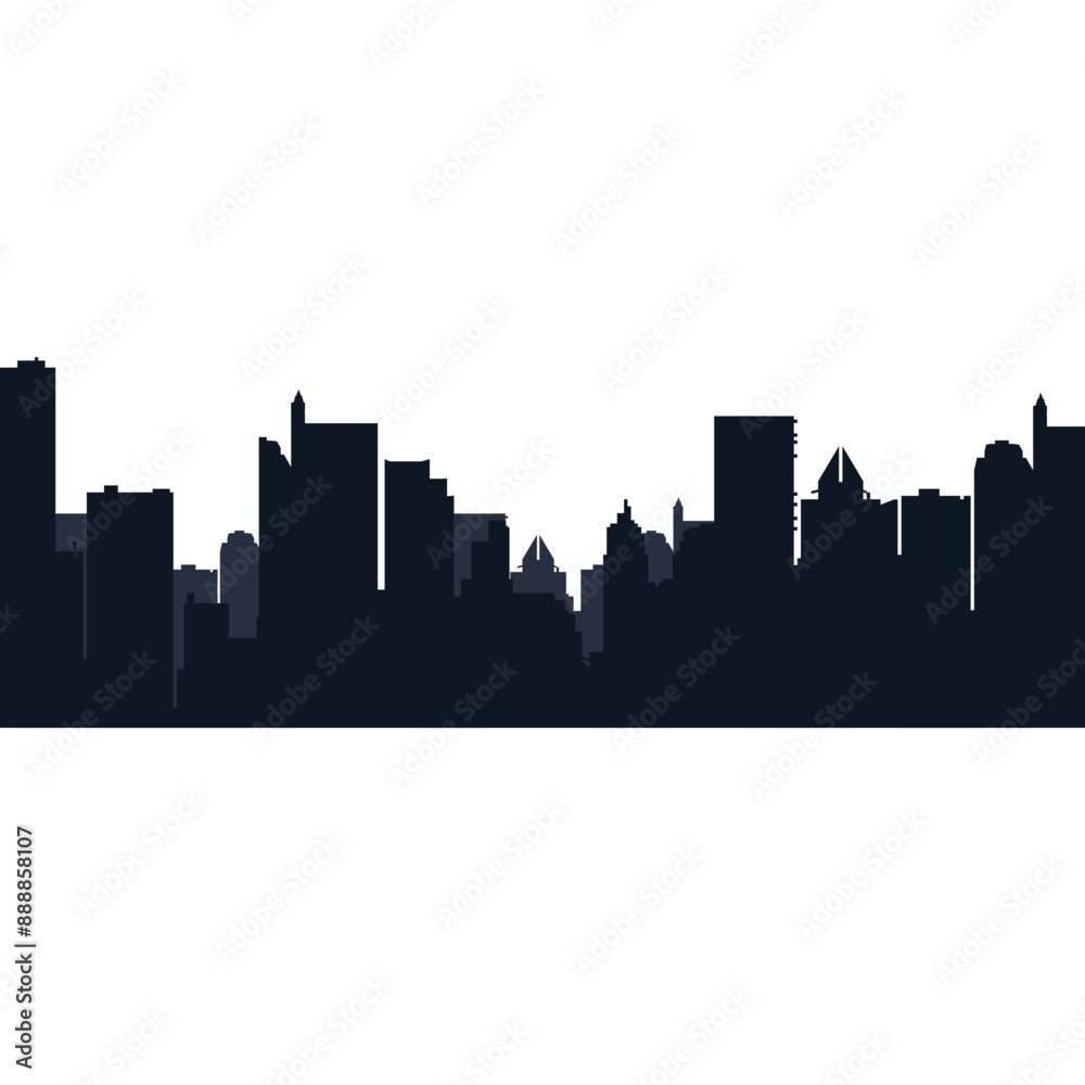 Naklejka premium City Silhouette Night