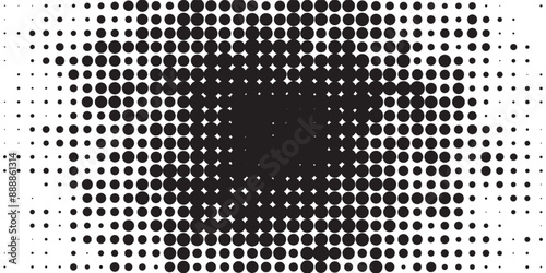 Set of black halftone dots background. dots style