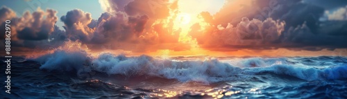 Dramatic Seascape at Sunset