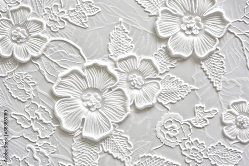 Wallpaper Mural Elegant White Floral Wedding Background with Delicate Lace and Soft Light Bokeh for Romantic Celebrations Torontodigital.ca